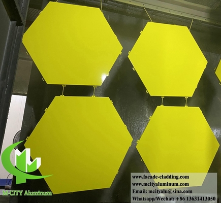China Metal Panels Hexagon Aluminum Sheet For Facade Cladding Wall Decoration supplier