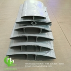 powder coated Architectural Aerofoil profile aluminum louver with oval shape for facade curtain wall