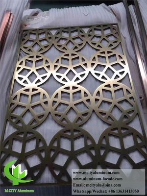 Good price Laser Cut Aluminum Panel Perforated Metal Screen with Aluminum Alloy Powder Coated Finish in 1200x2400mm Size online