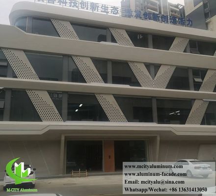 Good price Powder Coated 1200x2400mm Perforated Aluminum Facade Panel for Exterior Wall Cladding online