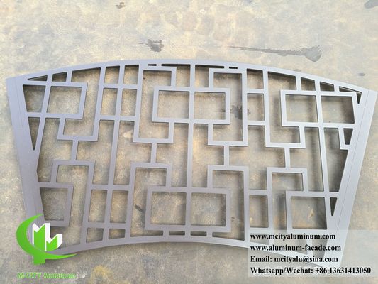 Good price Powder Coated Laser Cut Metal Screen and Perforated Aluminum Facade Panel in 1200x2400mm with CNC Engraved Design online