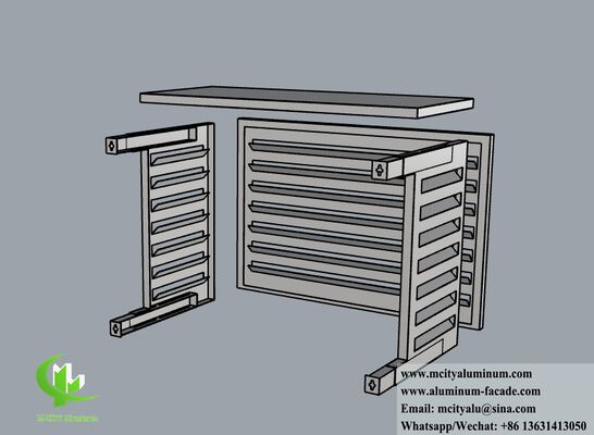Marine-Grade Aluminum AC Cover with Modular Easy-Fit System and Optimal Air Intake for Heat Pump Enclosures