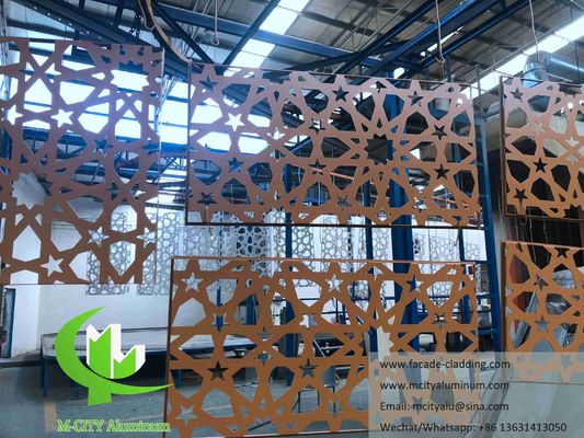 Good price Powder Coated Laser Cut Aluminum Panel with Customizable Size for Mosque Mashrabiya Facade Cladding online