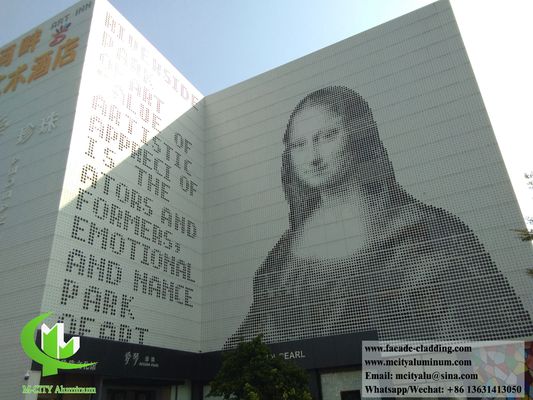 Good price 3mm Powder Coated Aluminum Facade Cladding Panel with Custom RAL Colors for Curtain Wall online