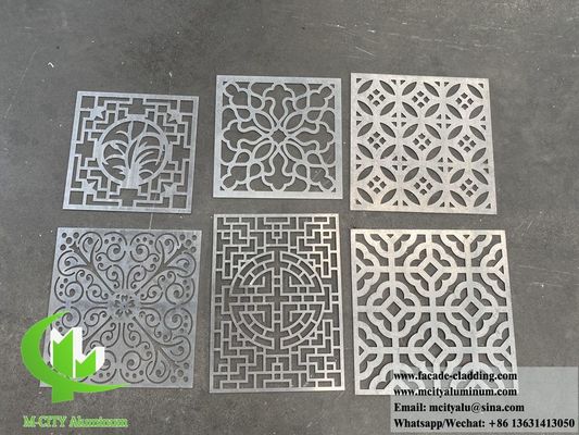 Good price Powder Coated Hollow Design Laser Cut Aluminum Panel 1000x2000mm for Decorative Metal Screen and Facade Cladding online