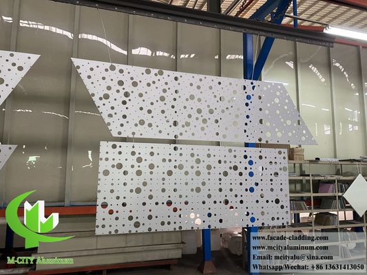 Good price Perforating Metal Screen Aluminium Sheet For Building Wall Cladding PVDF White Color 20 Years Warranty online