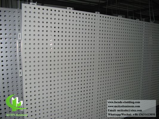 Good price Perforating Solid Aluminum Sheet Metal Panel PVDF Sliver Color Facade Decoration online