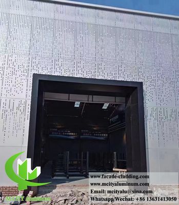 Good price Punching Metal Screen Aluminium Panels Cladding Perforated Sheet Sliver Color PVDF online