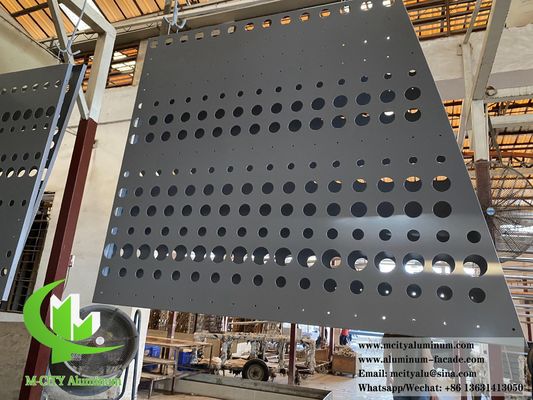 Good price Perforated Metal Screen Powder Coated Gray Aluminum Sheet For Wall Cladding online