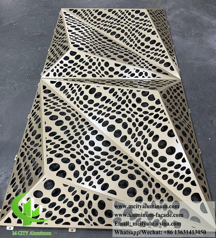 3D Aluminum Cladding Panel with PVDF Coating