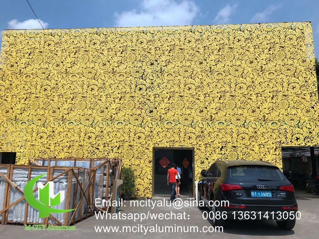 Metal aluminum perforated cladding panel with art patterns perforation ...