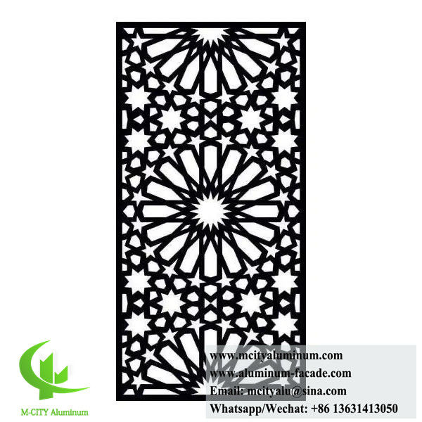 Laser Cut Metal Screen with Rust Finish & Custom Patterns