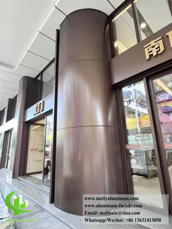 External Column Cladding Custom Powder Coated Perforated Aluminum Column Cladding
