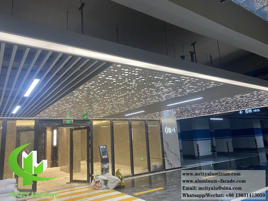 Architectural Perforating Metal Ceiling Aluminium Panels Interior Exterior Decoration