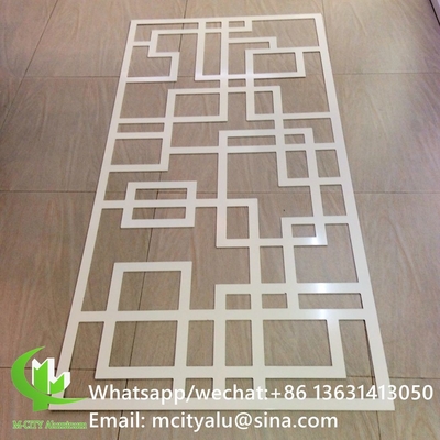 hollow Aluminum laser cut wall panel sheet for fence decoration perforated screen panel