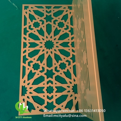 hollow Aluminum laser cut wall panel sheet for fence decoration perforated screen panel