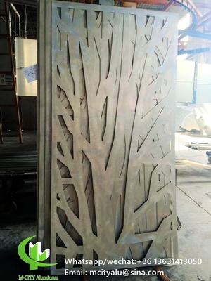 Tree aluminium veneer sheet metal facade cladding bending sheet 2.5mm thickness for curtain wall facade decoration