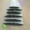fixed louver 400mm Architectural aluminum Aerofoil louver blade with elliptical shape for facade curtain wall supplier