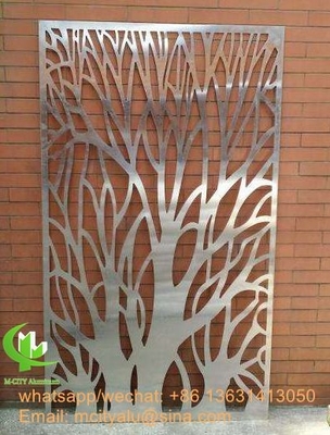 Aluminum laser cut wall panel sheet for fence decoration perforated screen panel