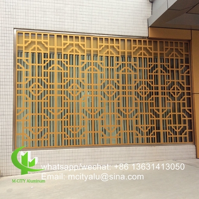 Metal aluminum perforated panel laser cut screen panel for window decoration