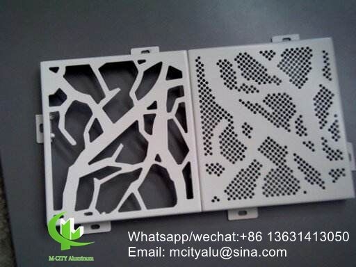 laser cut perforated aluminum sheet metal facade cladding panel 2.5mm thickness for window supplier