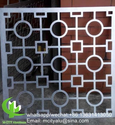 metal CNC carved panel Perforated 3mm Metal aluminum cladding panel for curtain wall