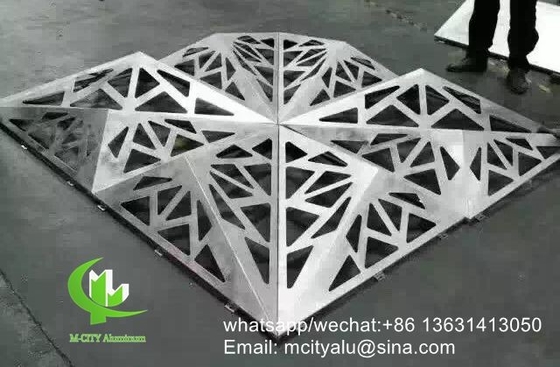 Metal Aluminum laser cut facade panel sheet for screen decoration perforated wall solid panel supplier