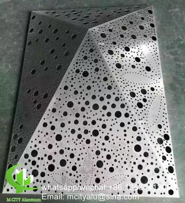 sport style CNC laser screen Perforated 2.5mm Metal aluminum cladding panel for curtain wall