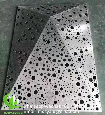 sport style CNC laser screen Perforated 2.5mm Metal aluminum cladding panel for curtain wall supplier