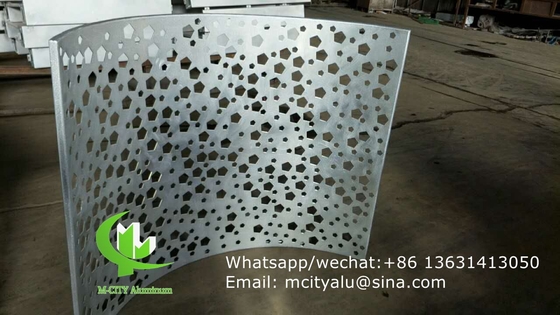 Aluminum perforated screen for fence facade curtain wall with 2.5mm thickness metal panel supplier