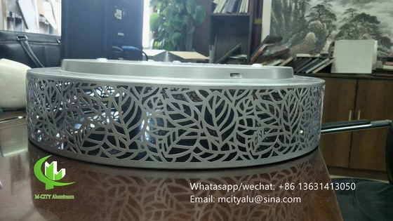 LED light cover Aluminum laser cut screen panel sheet for LED light cover custom made