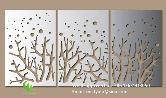 aluminum cutting screen with various patterns design laser cutting panel for balcony facade window