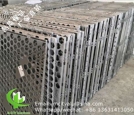 aluminum perforated solid panel facade panel cladding panel for curtain wall screen panel