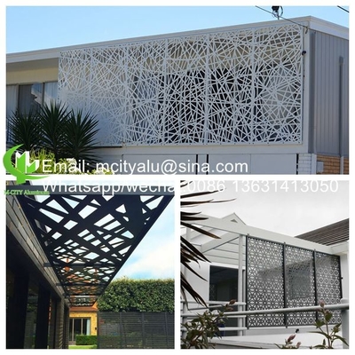 Laser cutting Aluminum perforated panel for curtain wall facade cladding wall panel with 2mm thickness perforated screen