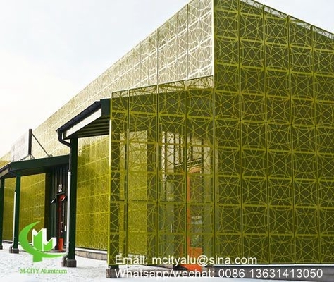 Laser cutting Aluminum perforated panel for curtain wall facade cladding wall panel with 2mm thickness perforated screen