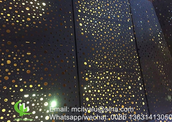 Laser cutting Aluminum perforated panel for curtain wall facade cladding wall panel with 2mm thickness perforated screen