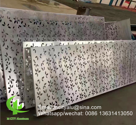 Aluminum hollow wall panel for curtain wall facade cladding wall panel with 2mm thickness perforated screen