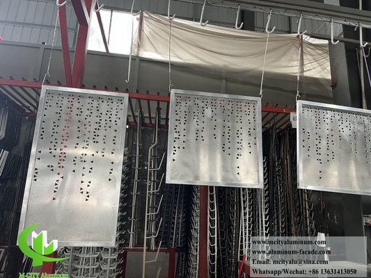 Golden color metal cladding solid aluminum panel with perforation pattern