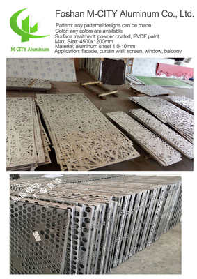 Aluminum perforated decorative panel for curtain wall facade cladding wall panel with 3mm thickness perforated sheet