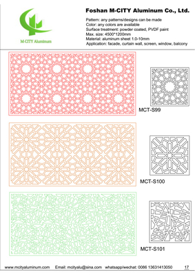 Aluminum perforated panel Metal aluminum cladding panel carved panel sheet for facade supplier