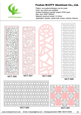 Aluminum perforated decorative panel for curtain wall facade cladding wall panel with 2mm thickness perforated screen supplier