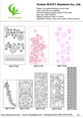 Aluminum perforated decorative panel for curtain wall facade cladding wall panel with 2mm thickness perforated screen