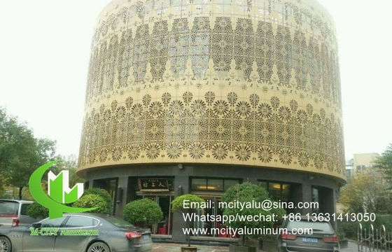 Perforated aluminum sheet formed cladding panel metal panels solid
