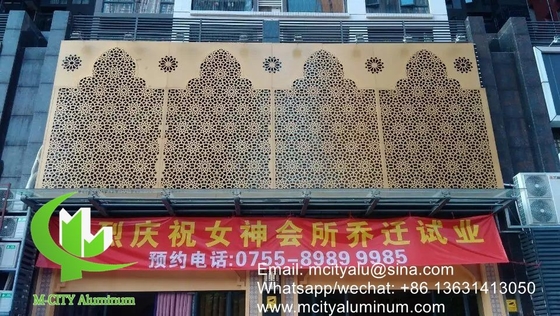 Perforated aluminum sheet formed cladding panel metal panels solid