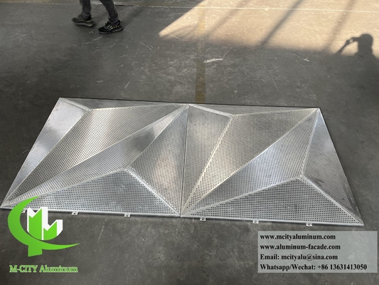 Aluminium Cladding Panel 3D Design Perforated Sheet PVDF Coating