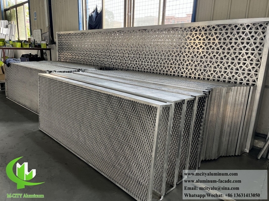 Aluminum Screen Metal Mesh With Frame For Privacy Space Divider Exterior Interior Decoration