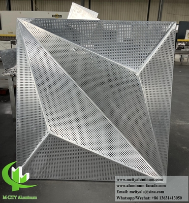 Triangle 3D Metal Wall Cladding Aluminum Screen Facade System