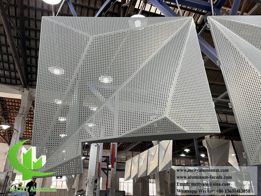 Aluminium Cladding Panel 3D Design Perforated Sheet PVDF Coating