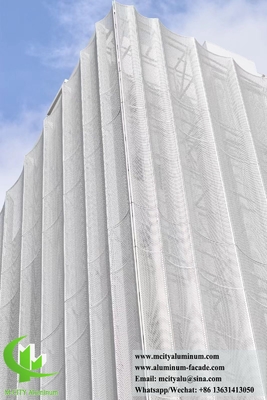 CNC Aluminum Facade Cladding Panel External Wall Decoration Perforated Pattern
