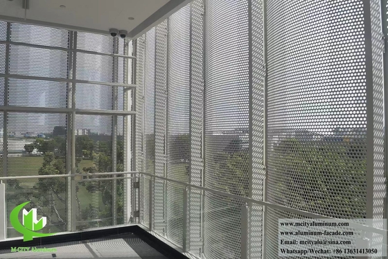 CNC Aluminum Facade Cladding Panel External Wall Decoration Perforated Pattern